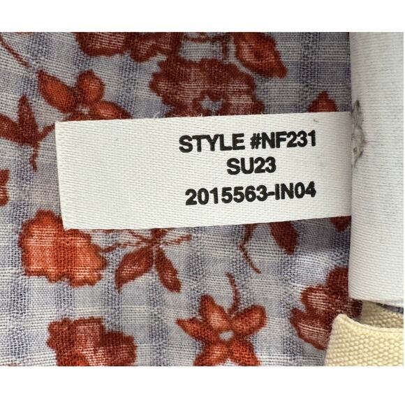 NWOT Madewell Button-Front Smocked Back Top in Piccola Floral Size 4 - Picture 9 of 10